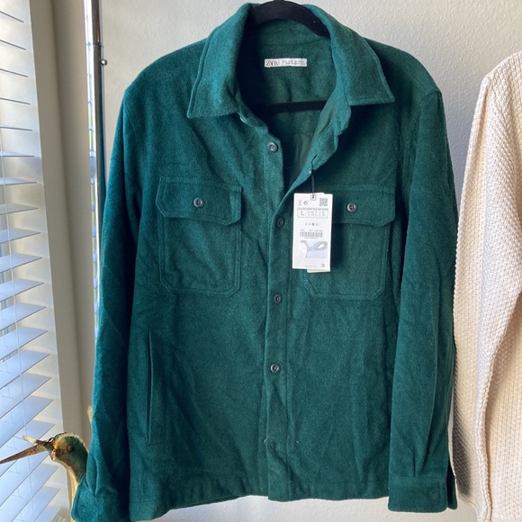 Zara Button Up Wool Top - Picture 2 of 7